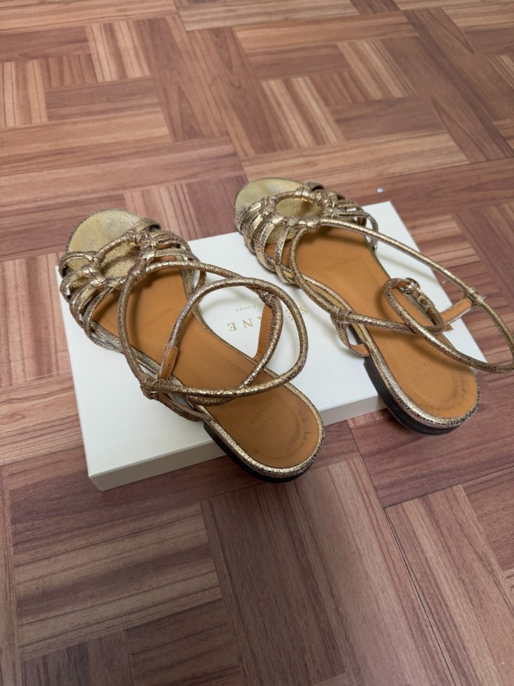 Sezane GLORIA LOW SANDALS size 8 - Picture 10 of 12